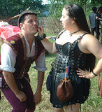 Licorice Lovers - Beggin' for treats at the 2002 Fort Tryon Park Medieval Festival.  The Cloisters, NYC.