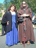 Maid & Monk - 2002 Fort Tryon Park Medieval Festival.  The Cloisters, NYC.