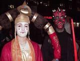 Queen Amidala & Darth Maul - NYC Greenwich Village Halloween Parade, 2001.
