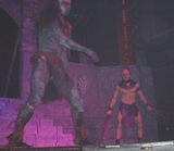 Orcs on stage - LORD OF THE RINGS - THE TWO TOWERS. NYC Premiere Ball, 2002. Hosted by Zenwarp.