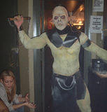 Orc with mace -  LORD OF THE RINGS - THE TWO TOWERS. NYC Premiere Ball, 2002. Hosted by Zenwarp.