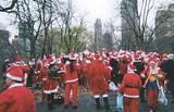 Dark Santa rituals in Central Park - NYC SantaCon 2001