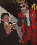 Trucker Santa sings - NYC SantaCon, 2002