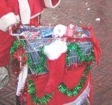 Santas christmas can cart