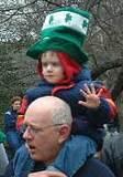 Kid on Dad - NYC Saint Patrick's Day Parade,2001