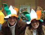 Cute Couple, Cool Hats - NYC Saint Patrick's Day Parade,2001