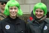 Green Haired Beauties - NYC Saint Patrick's Day Parade,2001