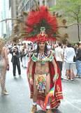 Aztec-ian - New York City's Gay Pride Parade, 6/01.