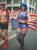 Miss America & Cowboy - New York City's Gay Pride Parade, 6/01.