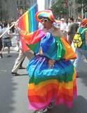 Rainbow Man - New York City's Gay Pride Parade, 6/01.