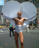 3 hoops - NYC Gay Pride Parade, 6-30-02