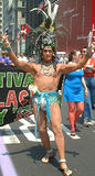 Blue Indian - NYC Gay Pride Parade, 6-30-02