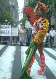 Flowers & Fan - NYC Gay Pride Parade, '02