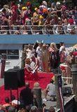 A red carpet runway coming off of the boat...