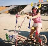 Viking in Fresh Scivvies - Burning Man 2001. To edit, e-mail Editor@CostumeNetwork.com