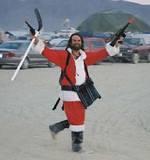 Psycho Santa - Burning Man 2001. To edit, email editor@costumenetwork.com