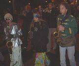 HMB 3 - Three members of the most excellent Hungry March Band at Earth Celebrations Winter Pageant, 2002
