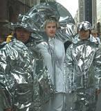 Foiled Threesome - NYC's 5th Avenue Easter Parade, 2002.