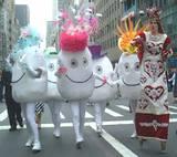Queen of Hearts & her Eggs - NYC's 5th Avenue Easter Parade, 2002.