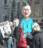 Ashcroft & Bush Puppets
NYC's Anti-War Protest, 2-15-03