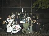 Halloween Parade 1999... Costume Network replays Monty Python & the Holy Grail to standing ovations in the Village. Eventually there were 30+.